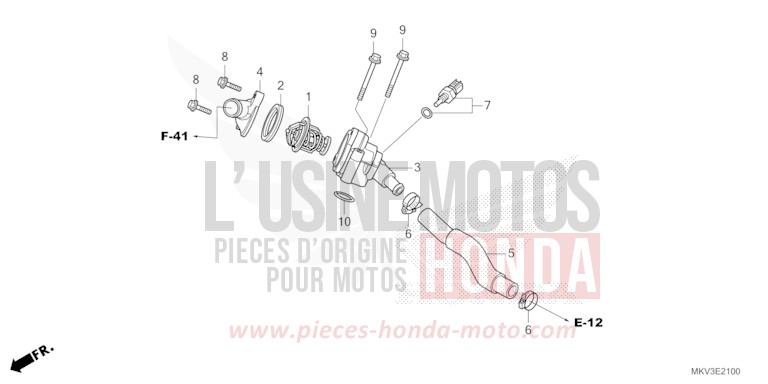 THERMOSTAT for Forza 750 CANDY CHROMOSPHERE RED (R381) from 2022